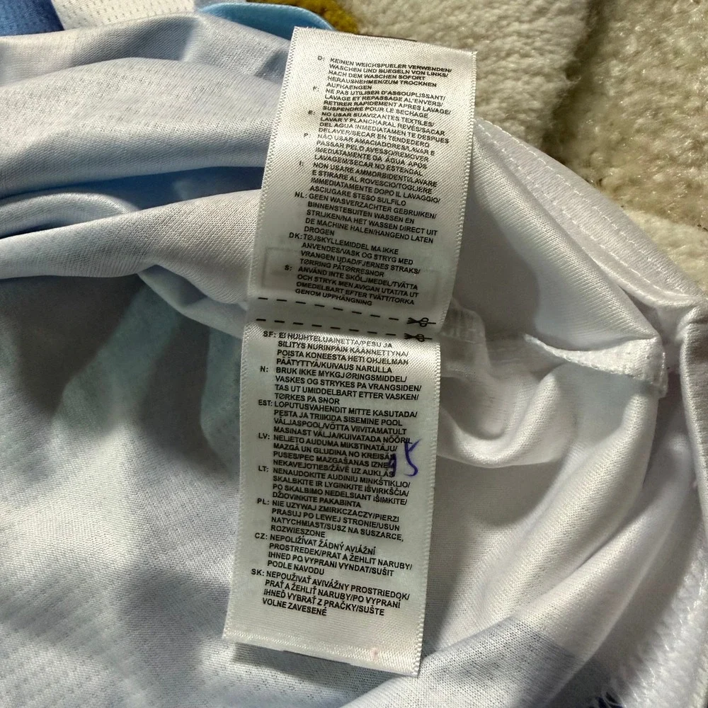 Adidas Argentina Messi 10 World Cup 2022 Champions Jersey Blue White XL New
